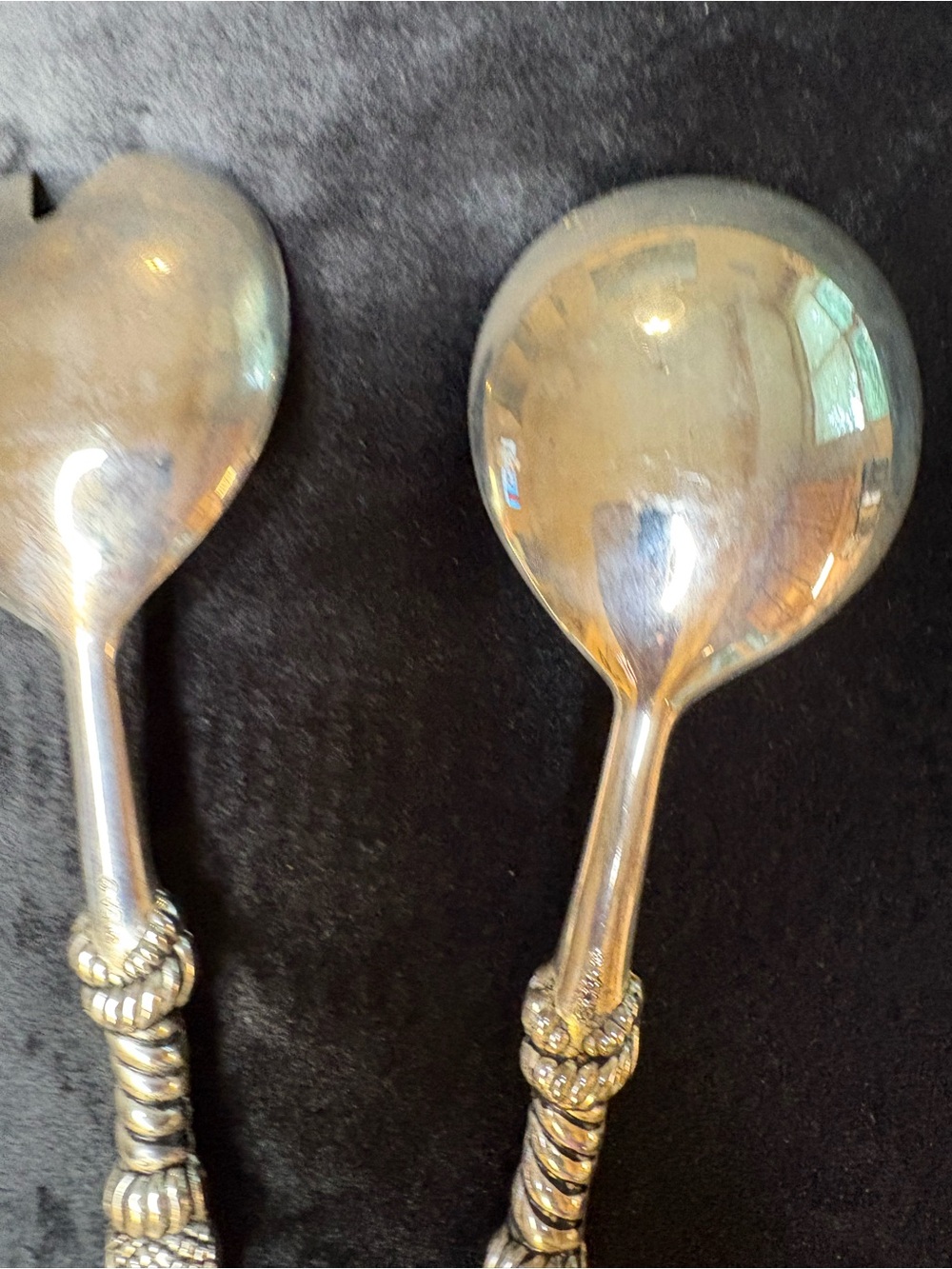 Vintage Silea Silver Plated Salad Serving Set - Picture 6 of 11